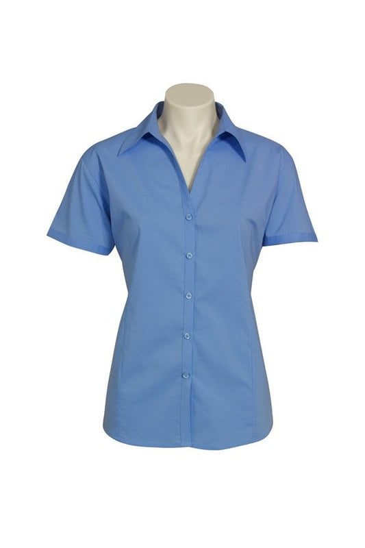 Biz Collection Ladies Metro Short Sleeve Shirt - LB7301 - Mid Blue