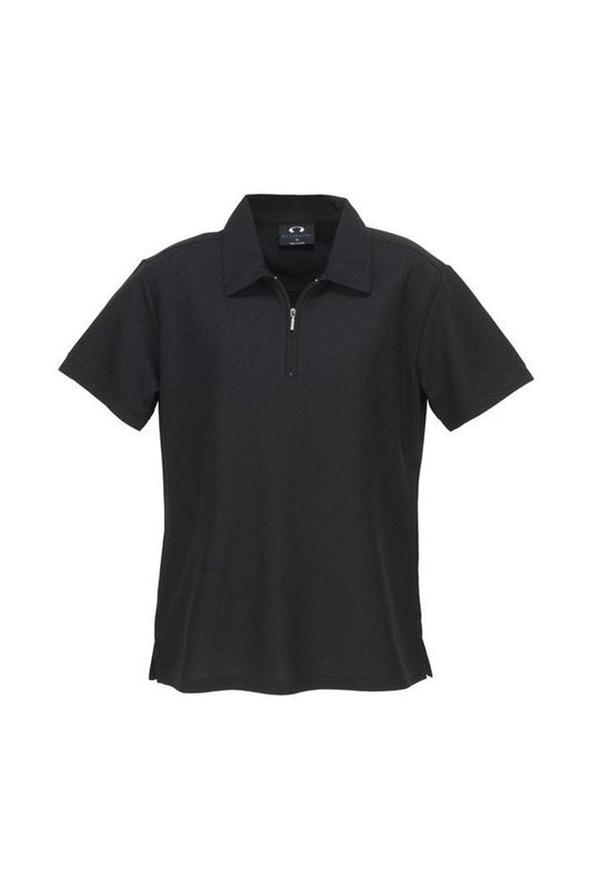 Biz Collection Ladies Micro Waffle Polo - P3325 - Black