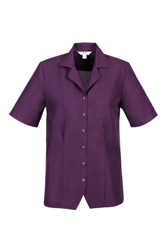 Biz Collection Ladies Plain Oasis Overblouse - S265LS - Grape