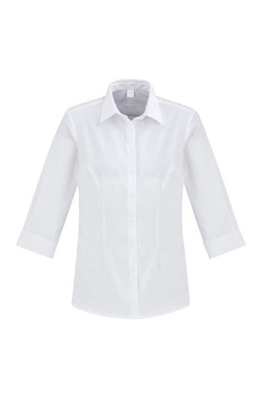 Biz Collection Womens Regent 3/4 Sleeve Shirt - S912LT - White