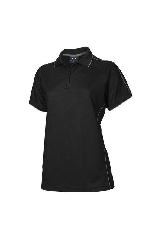 Biz Collection Ladies Resort Polo - P9925 - Black/Charcoal