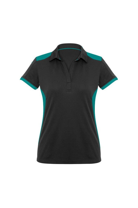 Biz Collection Ladies Rival Polo - P705LS - Black/Teal