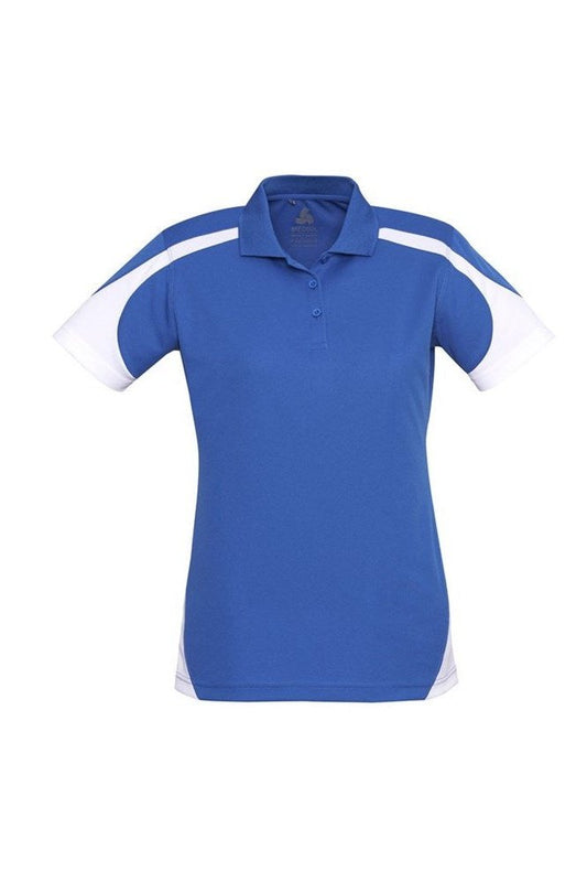 Biz Collection Ladies Talon Polo - P401LS - Royal/White