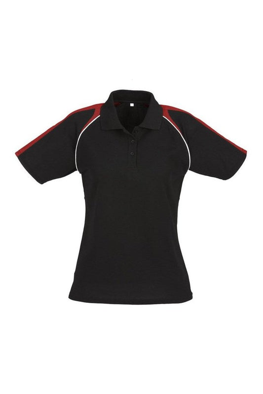 Biz Collection Ladies Triton Polo - P225LS - Black/Red/White