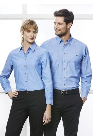  BIZ Ladies Wrinkle Free Chambray Long Sleeve - LB6201 | Biz Collection | Fashion Biz Online