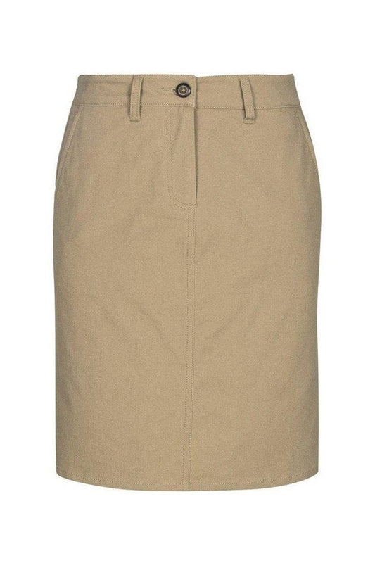Biz Collection Lawson Ladies Chino Skirt - BS022L - Dark Stone
