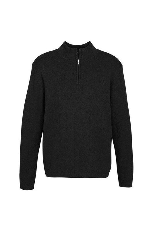 Biz Collection Mens 80/20 Wool-Rich Pullover - WP10310 - Black
