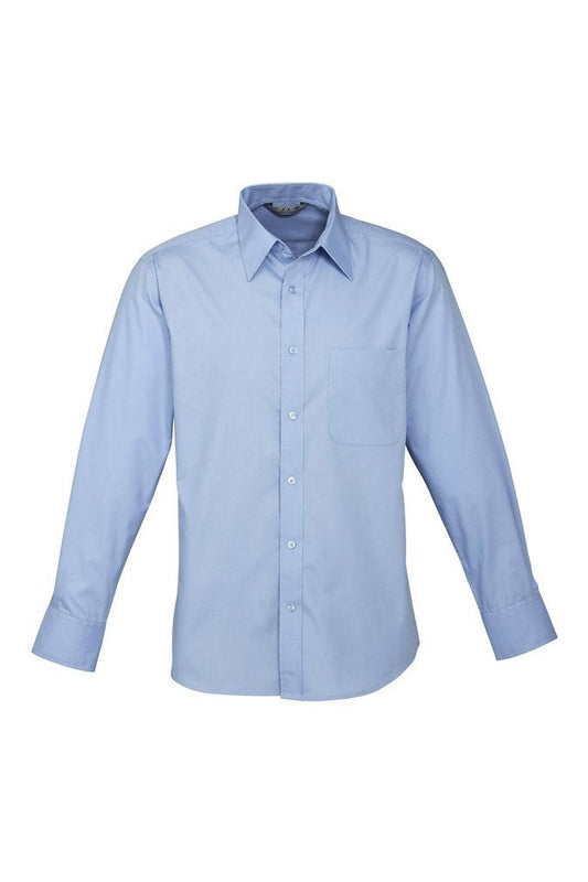 Biz Collection Mens Base Long Sleeve Shirt - S10510 - Blue