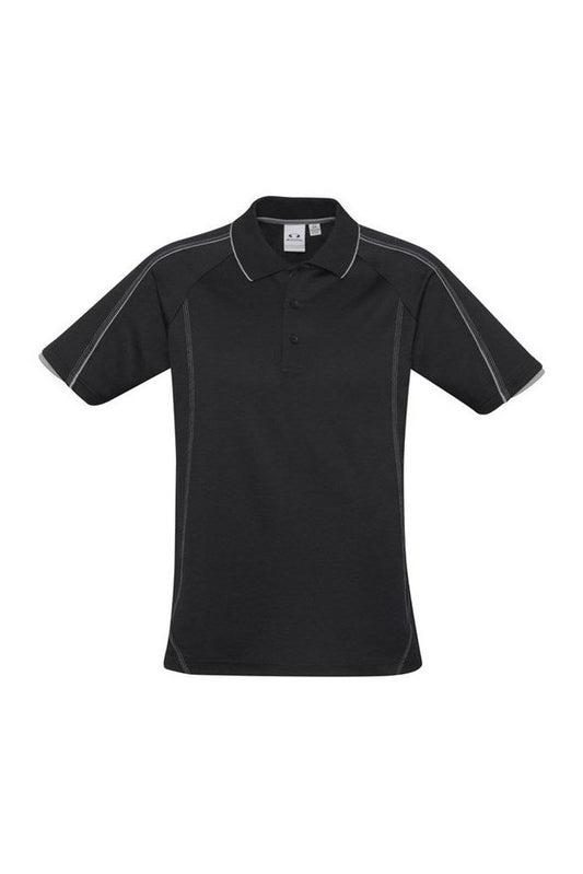 Biz Collection Mens Blade Polo - P303MS - Black/Silver Grey