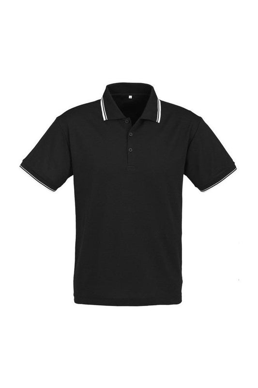 Biz Collection Mens Cambridge Polo - P227MS - Black/White/White