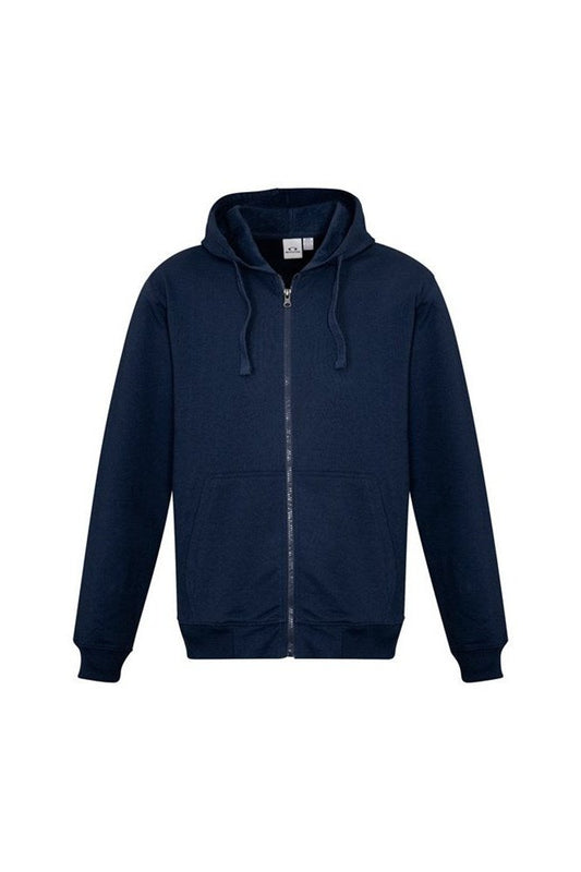 Biz Collection Mens Crew Zip Hoodie - SW762M - Navy