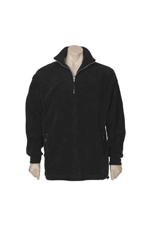 Biz Collection Mens Heavy Weight 1/2 Zip Winter Fleece - PF380 - Black