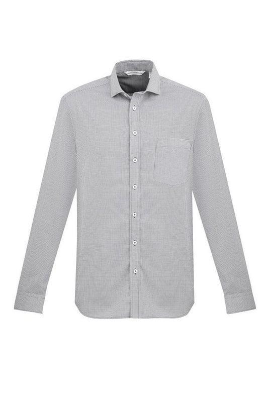 Biz Collection Mens Jagger Long Sleeve Shirt - S910ML - Silver