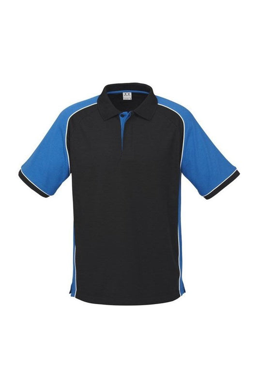 Biz Collection Mens Nitro Polo - P10112 - Black/Royal/White
