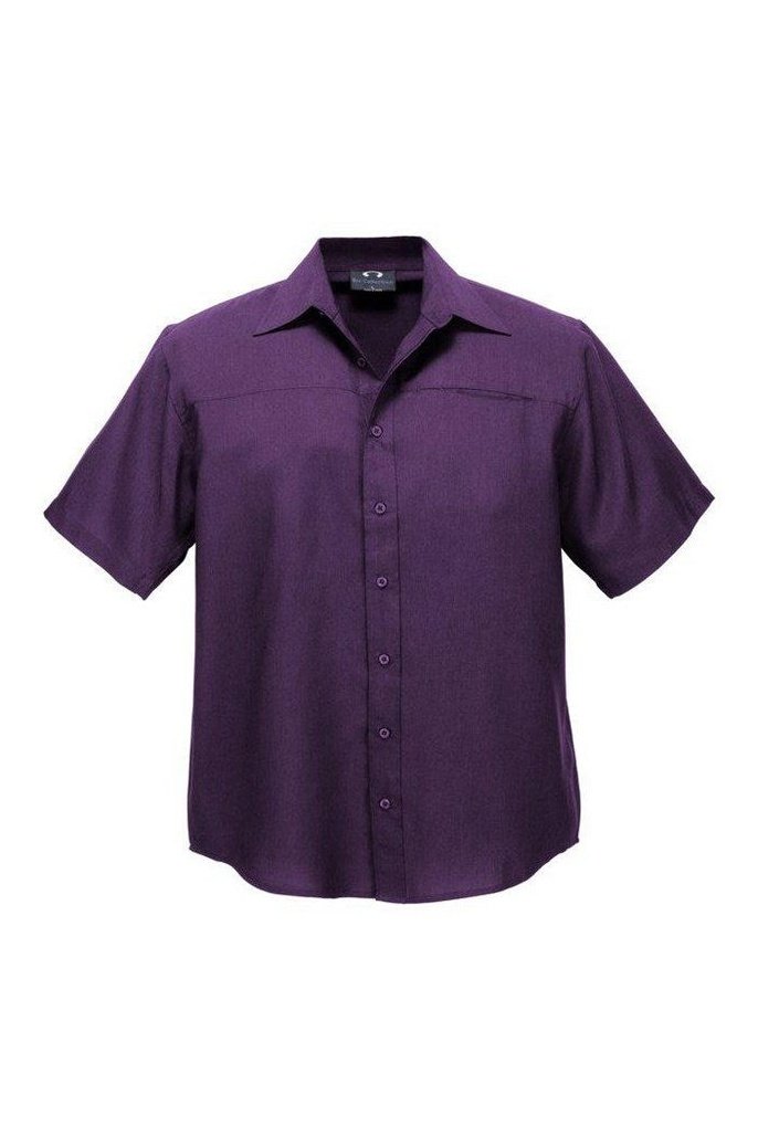  BIZ Mens Plain Oasis Short Sleeve Shirt - SH3603 | Biz Collection | Fashion Biz Online