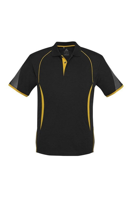 Biz Collection Mens Razor Polo - P405MS - Black/Gold