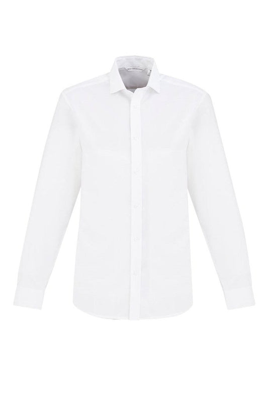 Biz Collection Mens Regent Long Sleeve Shirt - S912ML - White