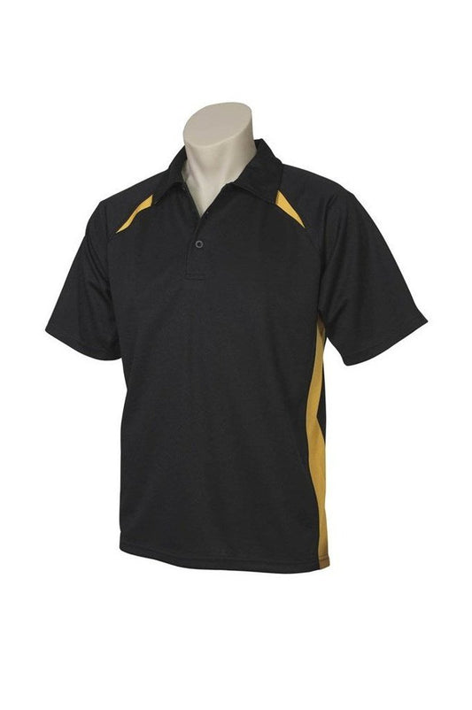 Biz Collection Mens Splice Polo - P7700 - Black/Gold