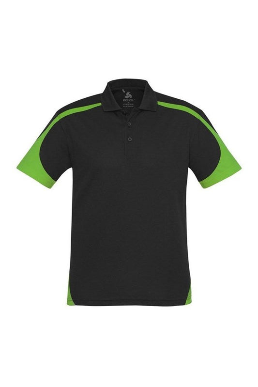 Biz Collection Mens Talon Polo - P401MS - Black/Green