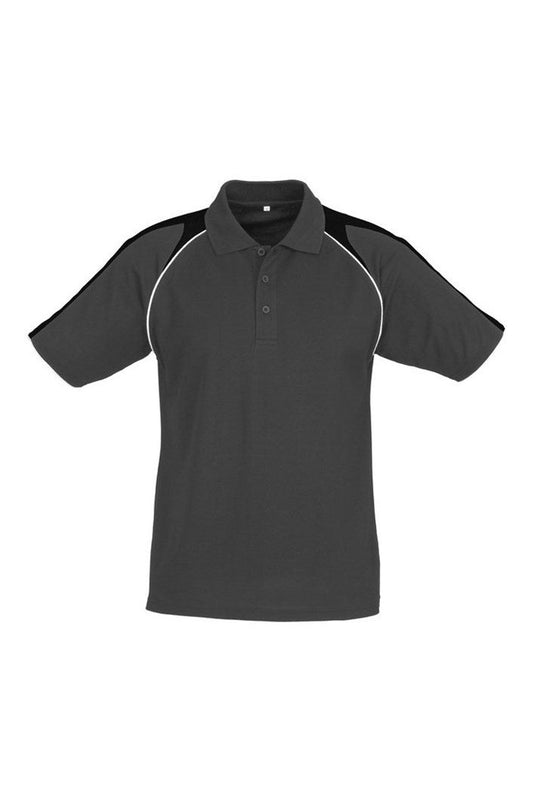 Biz Collection Mens Triton Polo - P225MS - Ash/Black/White