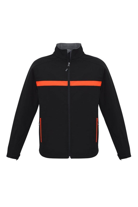 Biz Collection Unisex Charger Jacket - J510M - Black/Fluoro Orange/Grey