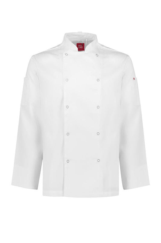 Biz Collection Zest Mens Long Sleeve Chef Jacket - CH232ML - White