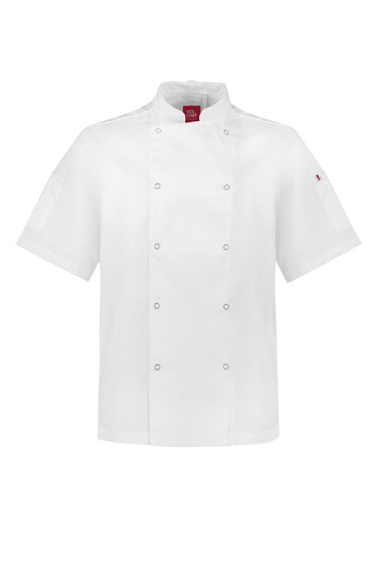 Biz Collection Zest Mens Short Sleeve Chef Jacket - CH232MS - White
