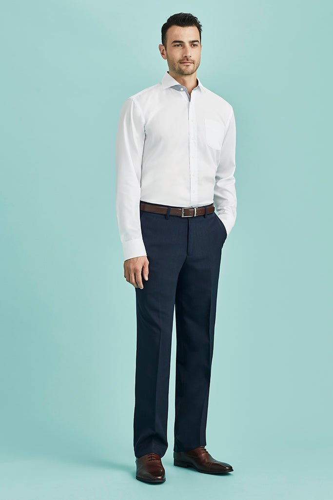  Biz Corporates Mens Flat Front Pant Stout - 70112S | Biz Corporates | Fashion Biz Online