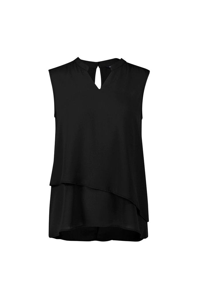  Biz Corporates Seville Womens Sleeveless Layered Blouse - RB260LN | Biz Corporates | Fashion Biz Online