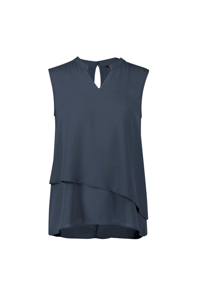  Biz Corporates Seville Womens Sleeveless Layered Blouse - RB260LN | Biz Corporates | Fashion Biz Online