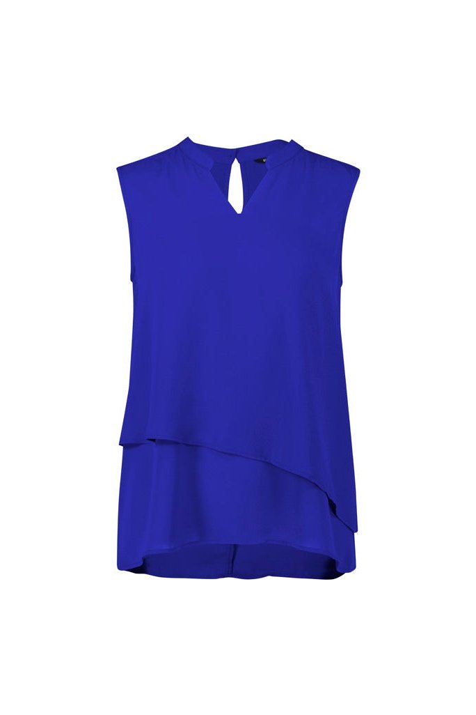  Biz Corporates Seville Womens Sleeveless Layered Blouse - RB260LN | Biz Corporates | Fashion Biz Online