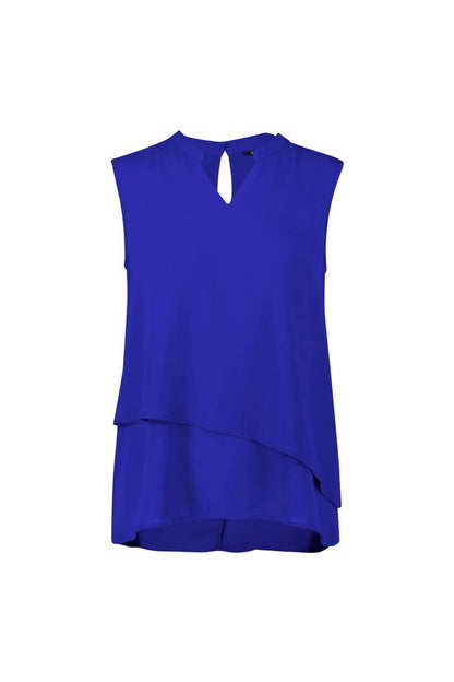  Biz Corporates Seville Womens Sleeveless Layered Blouse - RB260LN | Biz Corporates | Fashion Biz Online