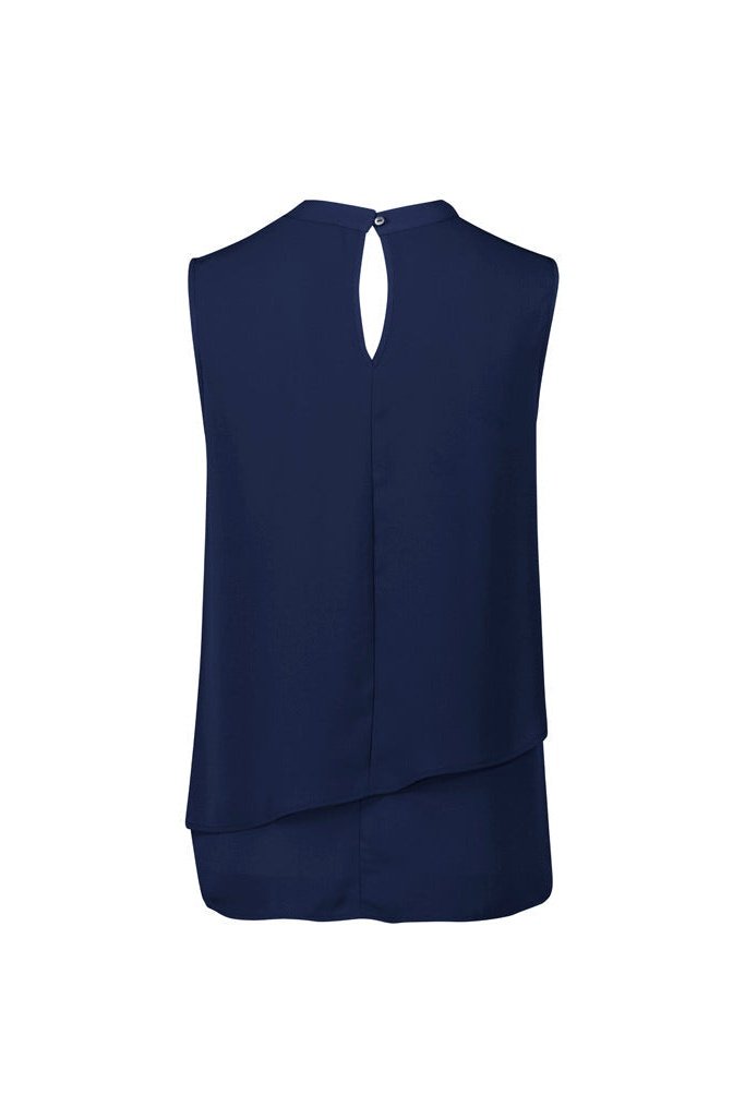  Biz Corporates Seville Womens Sleeveless Layered Blouse - RB260LN | Biz Corporates | Fashion Biz Online