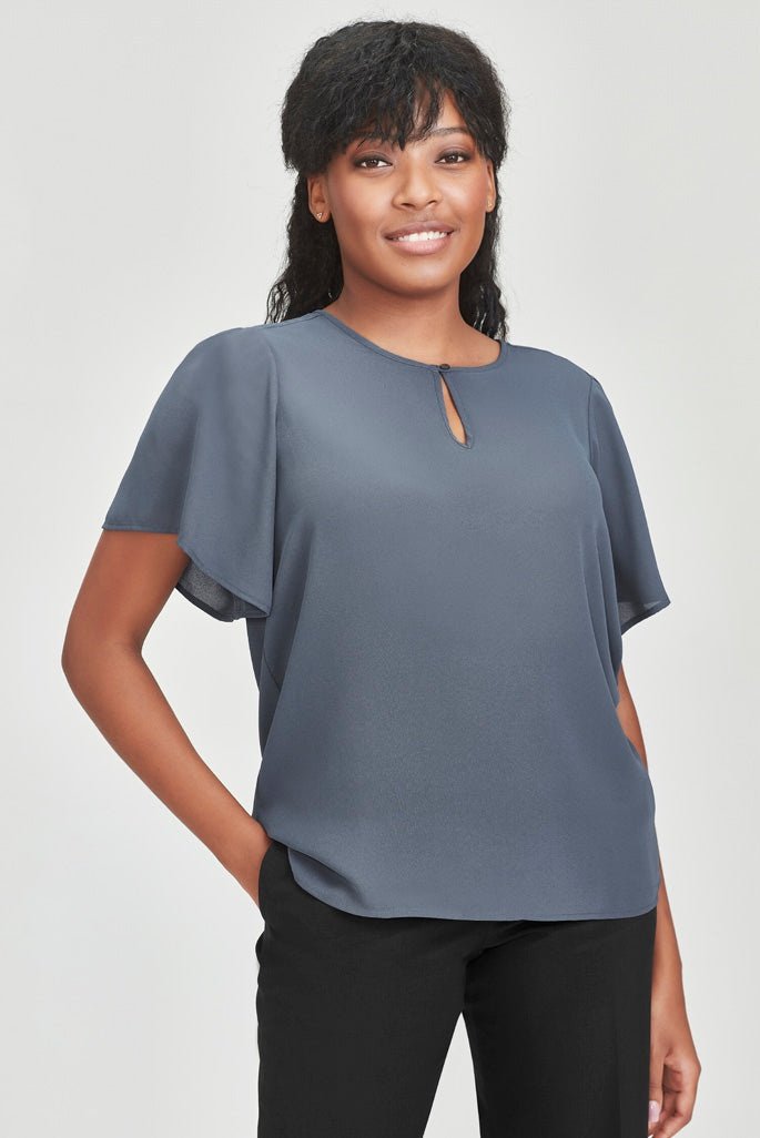  Biz Corporates Vienna Womens Short Sleeve Blouse - RB261LS | Biz Corporates | Fashion Biz Online