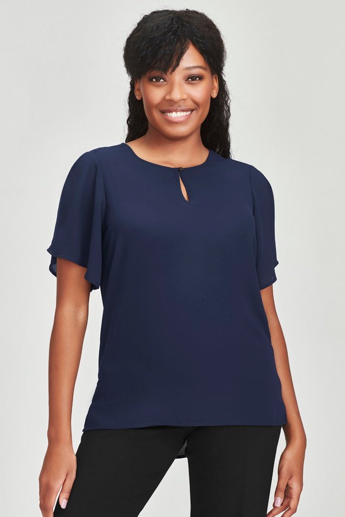  Biz Corporates Vienna Womens Short Sleeve Blouse - RB261LS | Biz Corporates | Fashion Biz Online