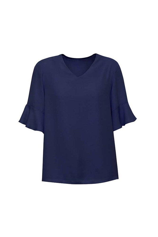  Biz Corporates Womens Aria Fluted Sleeve Blouse - RB966LS | Biz Corporates | Fashion Biz Online