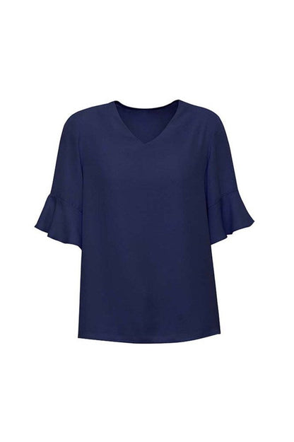  Biz Corporates Womens Aria Fluted Sleeve Blouse - RB966LS | Biz Corporates | Fashion Biz Online