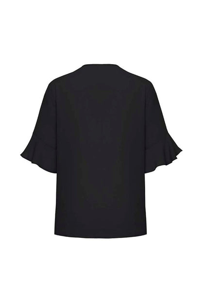  Biz Corporates Womens Aria Fluted Sleeve Blouse - RB966LS | Biz Corporates | Fashion Biz Online