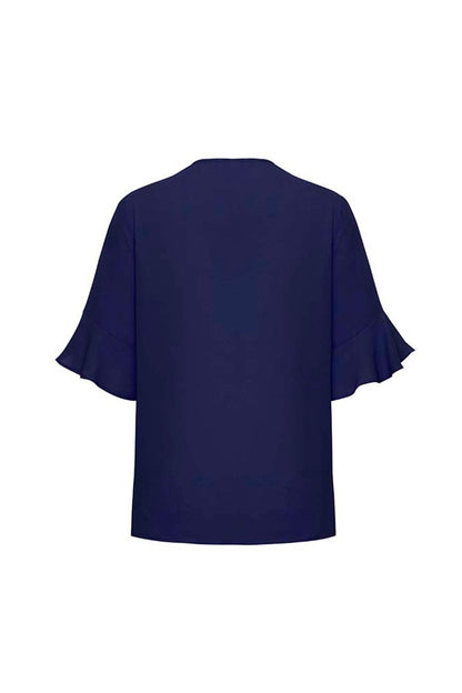  Biz Corporates Womens Aria Fluted Sleeve Blouse - RB966LS | Biz Corporates | Fashion Biz Online