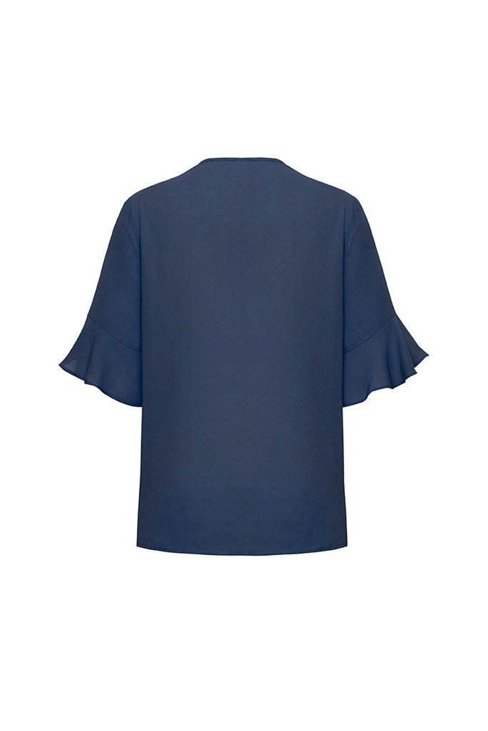  Biz Corporates Womens Aria Fluted Sleeve Blouse - RB966LS | Biz Corporates | Fashion Biz Online