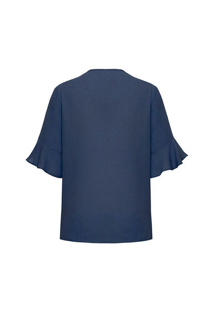 Biz Corporates Womens Aria Fluted Sleeve Blouse - RB966LS | Biz Corporates | Fashion Biz Online
