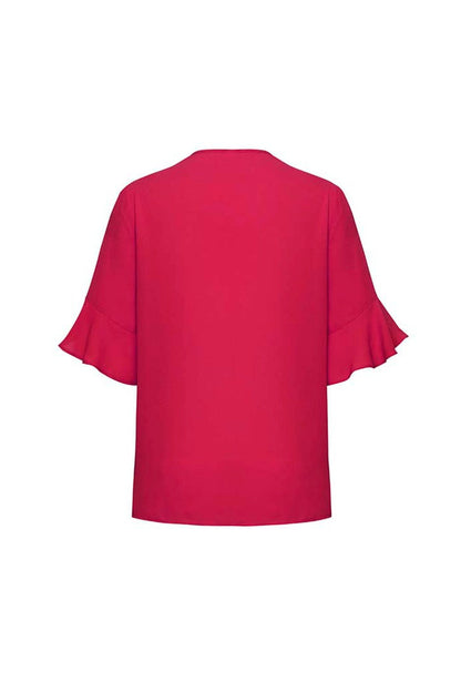  Biz Corporates Womens Aria Fluted Sleeve Blouse - RB966LS | Biz Corporates | Fashion Biz Online