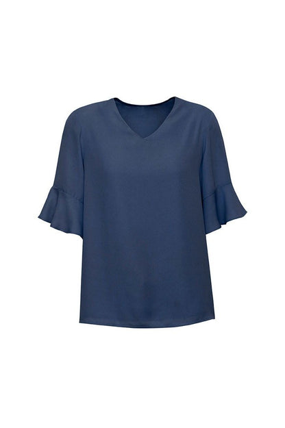  Biz Corporates Womens Aria Fluted Sleeve Blouse - RB966LS | Biz Corporates | Fashion Biz Online
