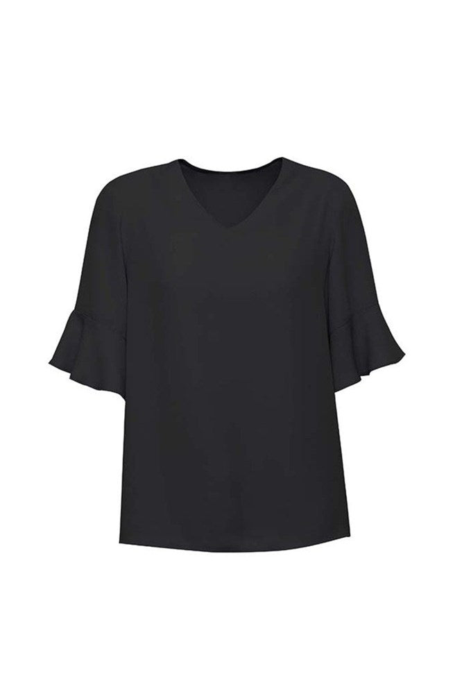  Biz Corporates Womens Aria Fluted Sleeve Blouse - RB966LS | Biz Corporates | Fashion Biz Online