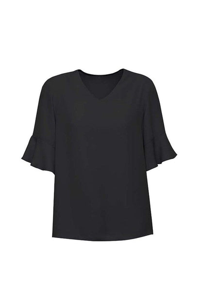  Biz Corporates Womens Aria Fluted Sleeve Blouse - RB966LS | Biz Corporates | Fashion Biz Online