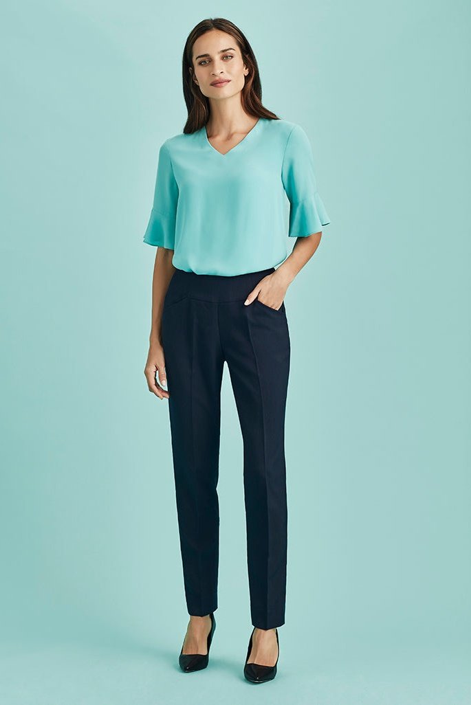 Biz Corporates Womens Bandless Slim Leg Pant - 10121 | Biz Corporates | Fashion Biz Online