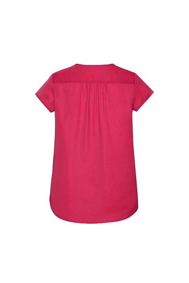  Biz Corporates Womens Kayla V-neck Pleat Blouse - RB967LS | Biz Corporates | Fashion Biz Online