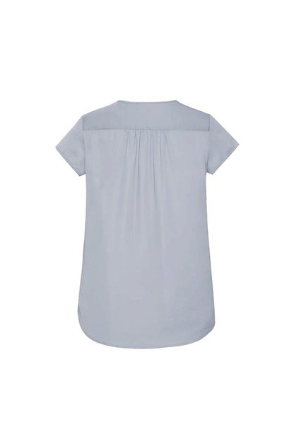  Biz Corporates Womens Kayla V-neck Pleat Blouse - RB967LS | Biz Corporates | Fashion Biz Online