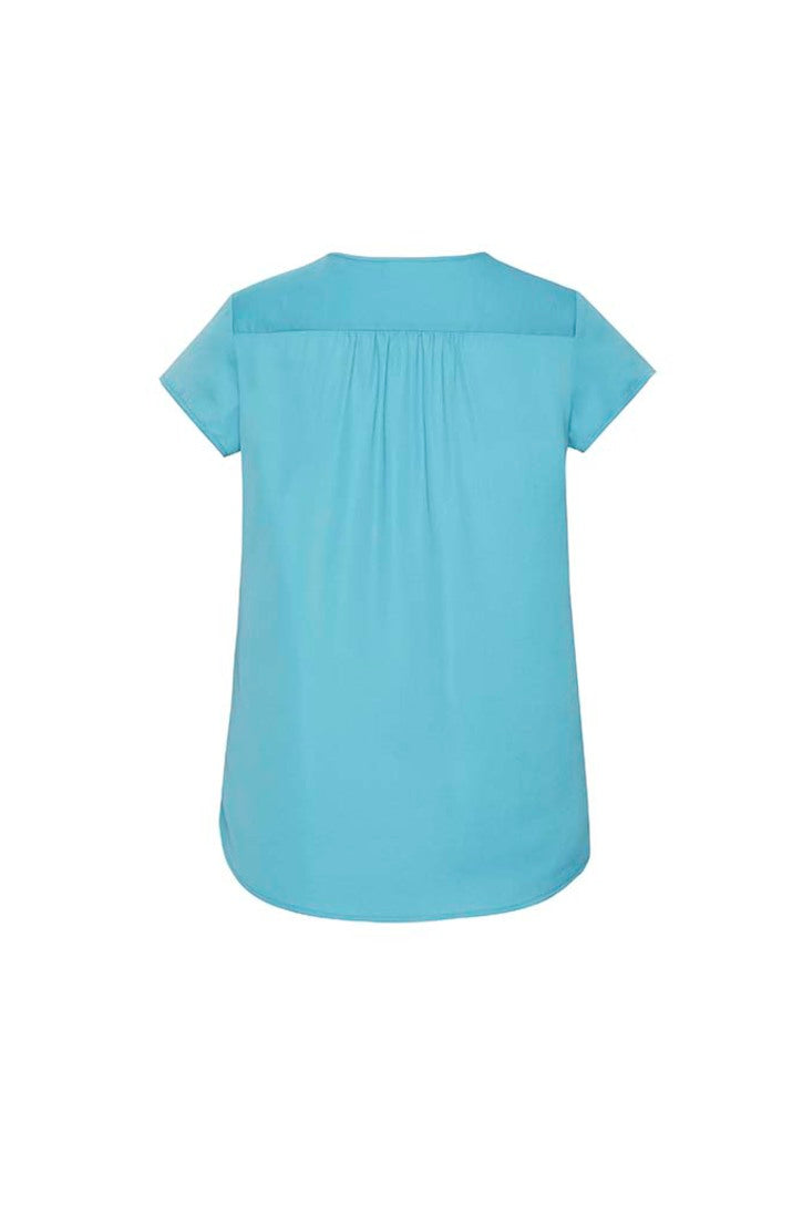  Biz Corporates Womens Kayla V-neck Pleat Blouse - RB967LS | Biz Corporates | Fashion Biz Online