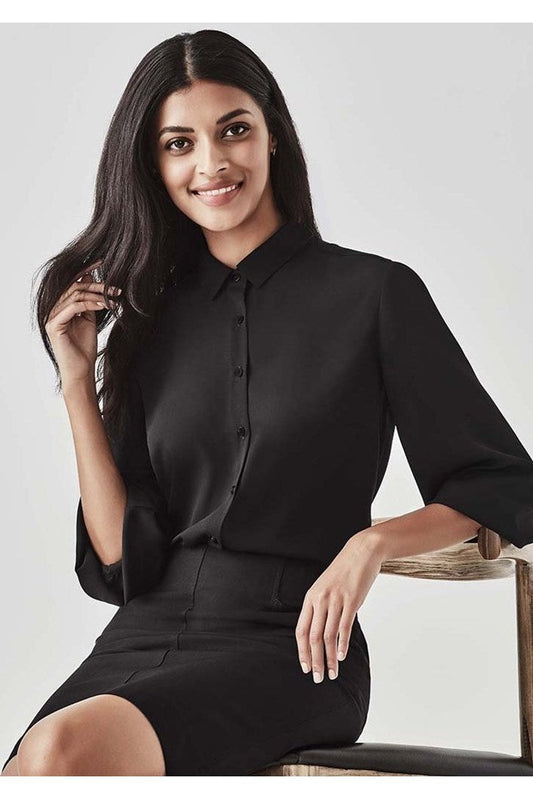  Biz Corporates Womens Lucy 3/4 Sleeve Blouse - RB965LT | Biz Corporates | Fashion Biz Online